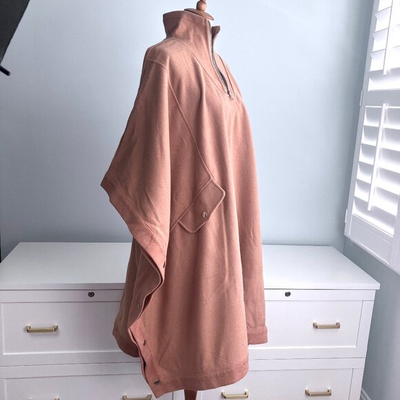 Camel Coat Poncho Cape Wool Blend Extra Large XL Tan Winter ICCON - Picture 5 of 15